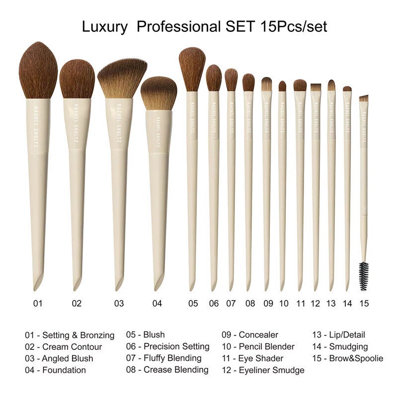 Luxury Professional Brush Set shown in use - Beauty Edit by Rachel