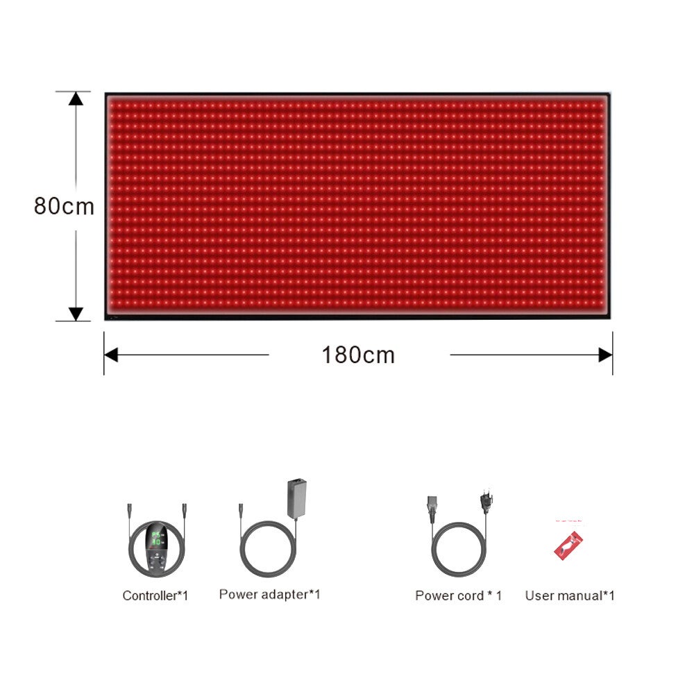 Red Light Therapy Mat shown in use - Beauty Edit by Rachel
